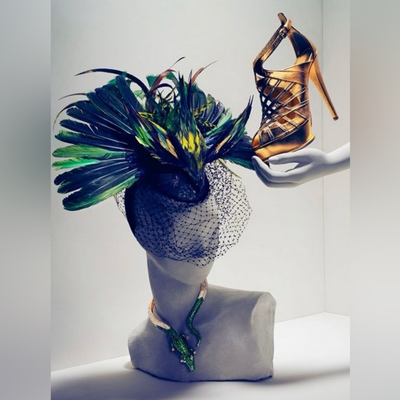 ANNA DELLO RUSSO X H&M Gold Platform Stiletto Heels ✨ - Picture 5 of 13